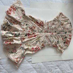 Zimmerman Mercer Linen Open Back Mini Dress Size 0